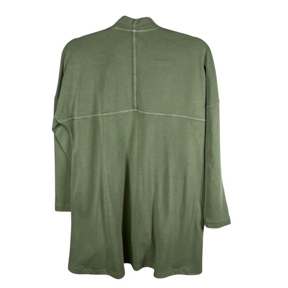 J. Jill Pure Jill Limestone Green Organic Cotton‎ Cardigan Pockets NWT SZ PM - Picture 2 of 9